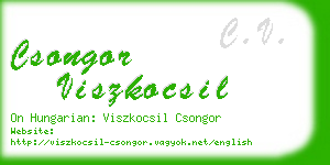 csongor viszkocsil business card